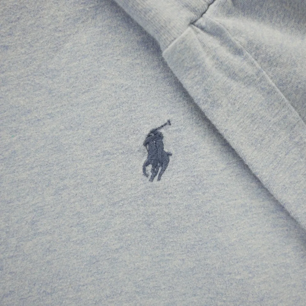 Polo Ralph Lauren Mens XXL Blue Heathered Long Sleeve Crewneck T-Shirt Pony Logo